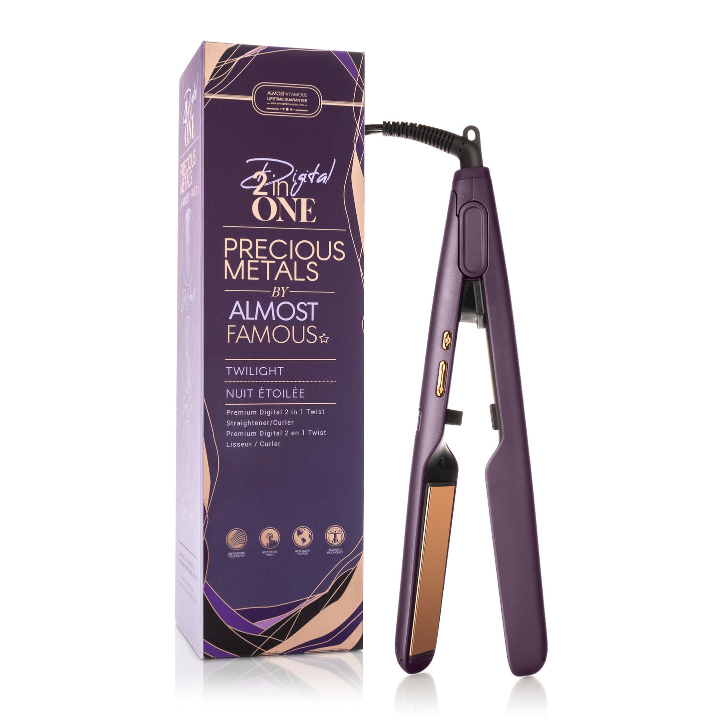 Plush & Almost famous digital Titanium Plate flat iron
